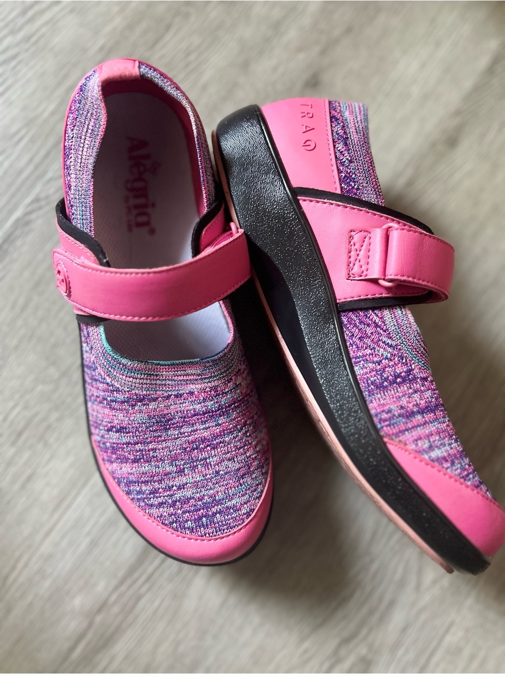 Alegria Purple Pink TRAQ Qutie Smart Comfort Shoes Size 38/7.5